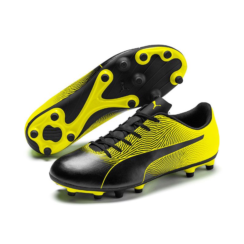 puma football boots black and yellow