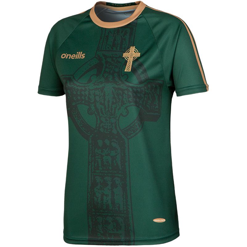 Celtic Cross Womens Fit Jersey (Green 