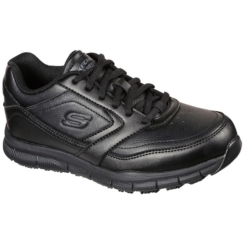 Skechers Women's Work Relaxed Fit: Nampa - Wayola SR Lace Up Trainers Black  | oneills.com - International