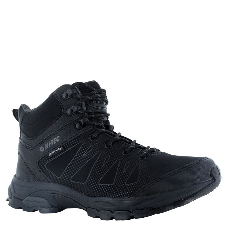 Hi-Tec Men's Raven Mid Waterproof Hiking Shoes Black / Charcoal ...