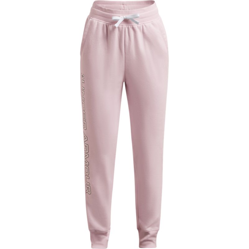 Under Armour Kids' UA Rival Fleece Joggers Cool Pink / White