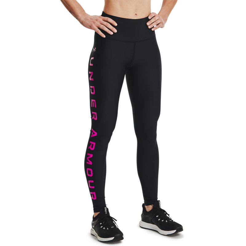 Under Armour Women's HeatGear® Armour Branded Leggings Black / Meteor Pink  | oneills.com