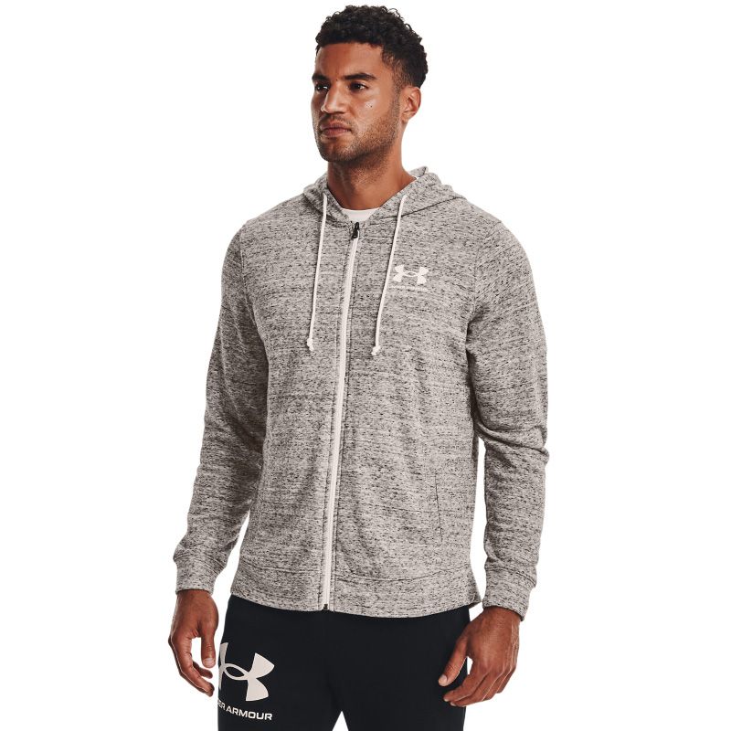 Under Armour Pull Rival Terry Full Zip Homme Onyx White Gris - Vêtements  Sweats Homme 66,00 €