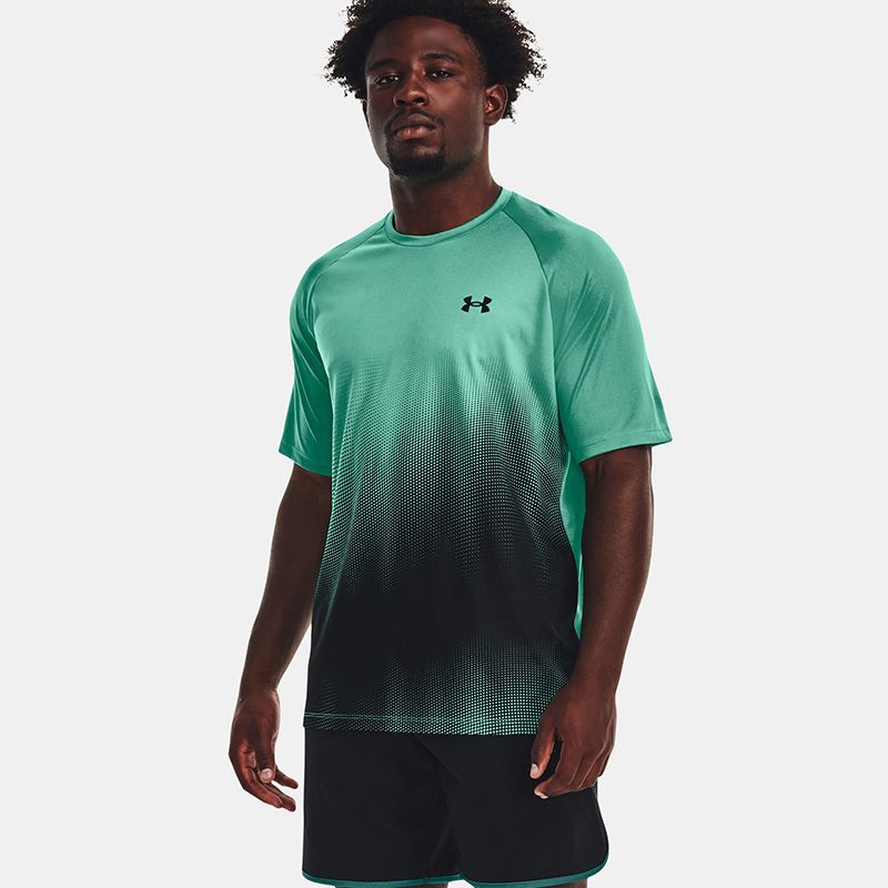 Under Armour Men's UA Tech™ Fade T-Shirt Birdie Green / Black